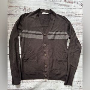 J. Lindeberg Cardigan Sweater, Size M Merino Wool. Made in Italy.